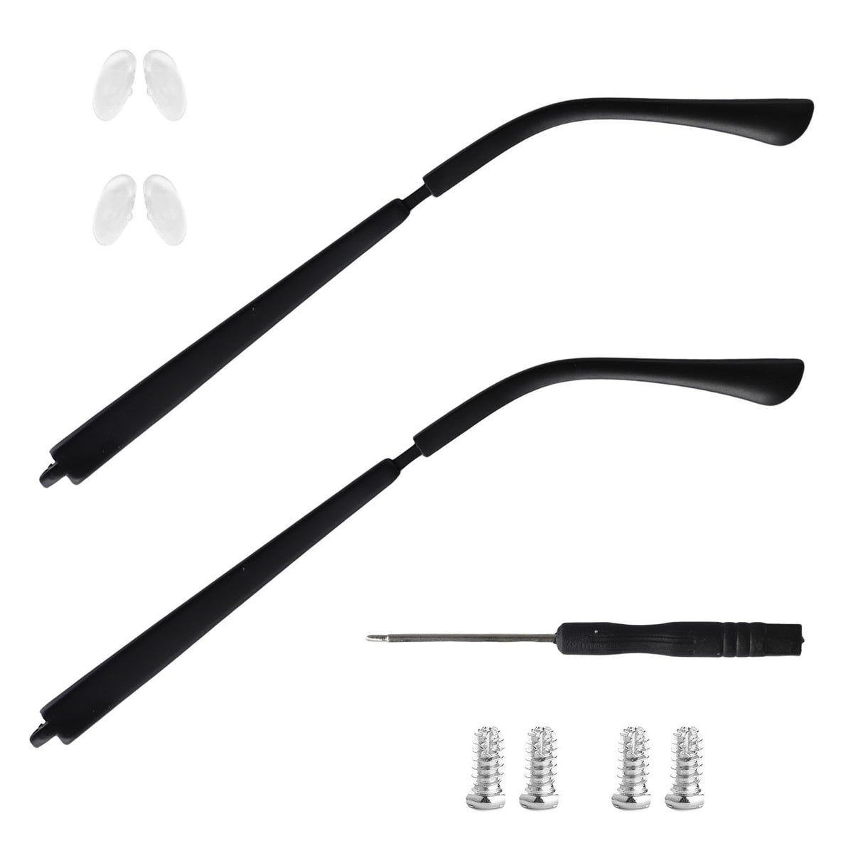 Temples for glasses replacement arm in matte black