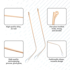 Gold eyeglasses temple with clear tip