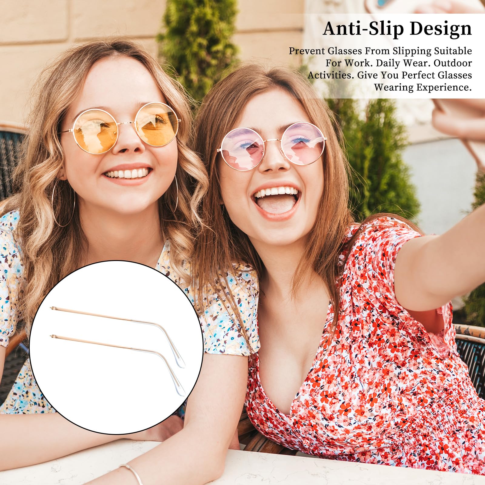 Temples and screws included in repair kit