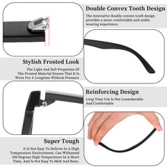 6.5mm wide glasses leg with double convex teeth