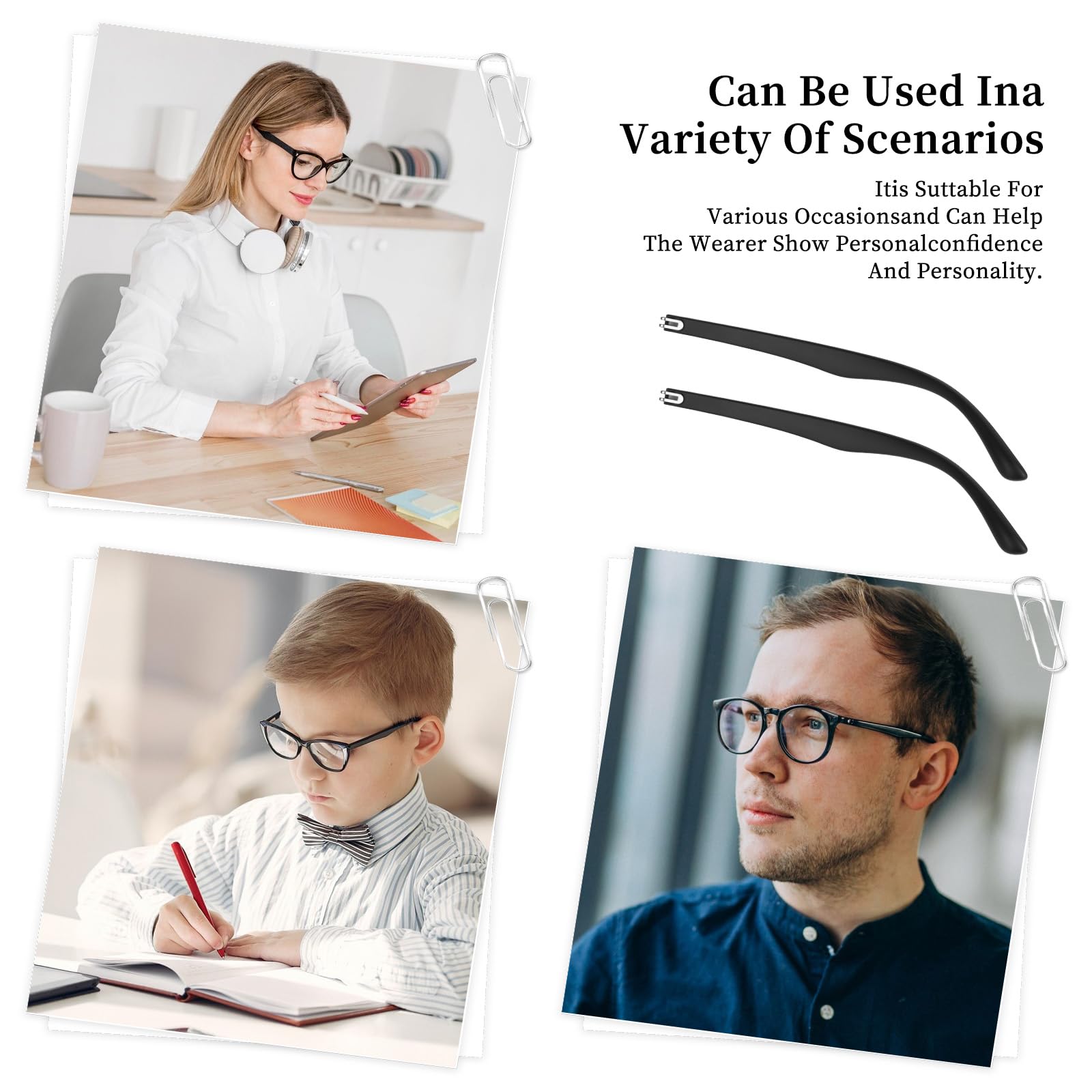 Nose pad and screw dimensions for temple replacement