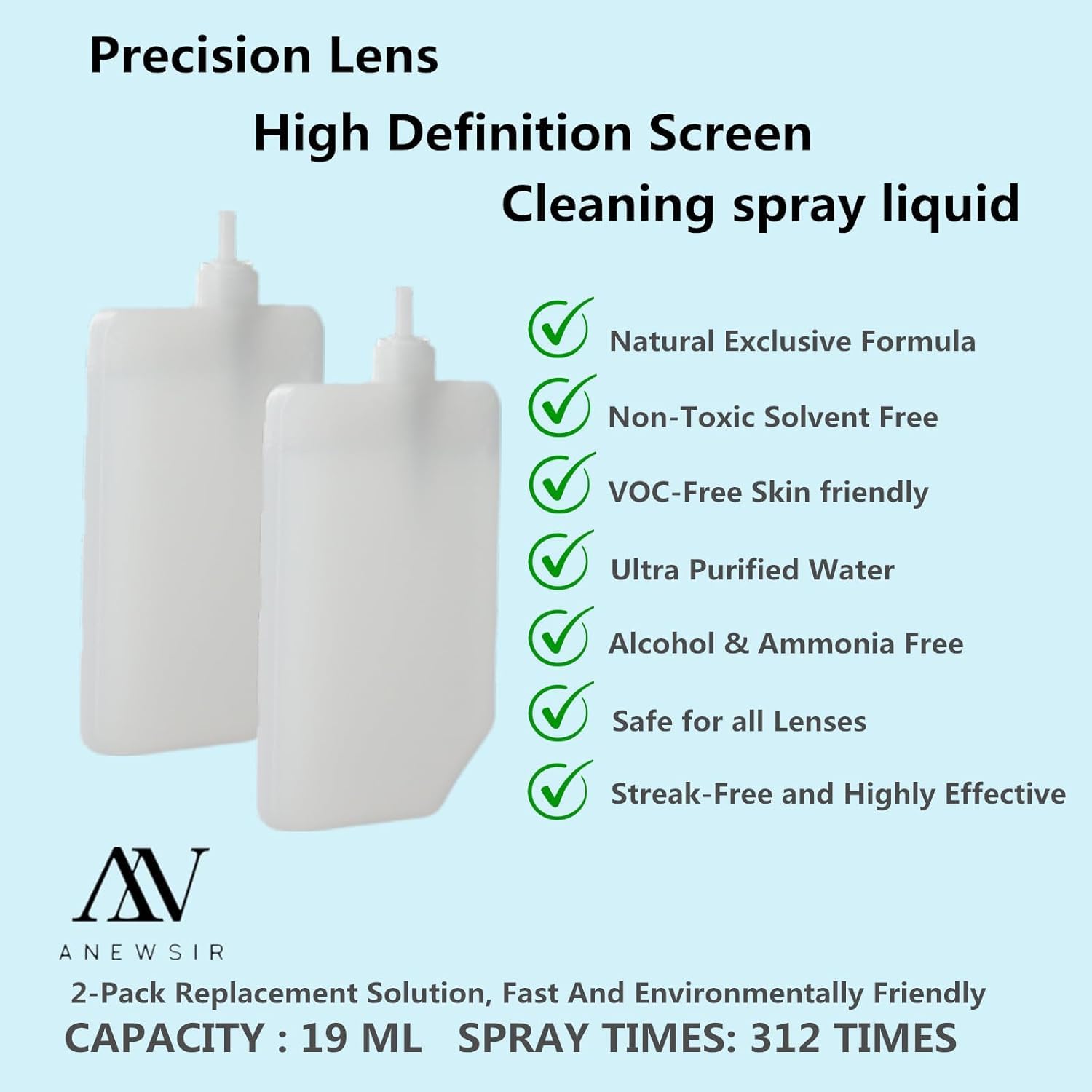 Compact travel-size glasses and screen cleaner