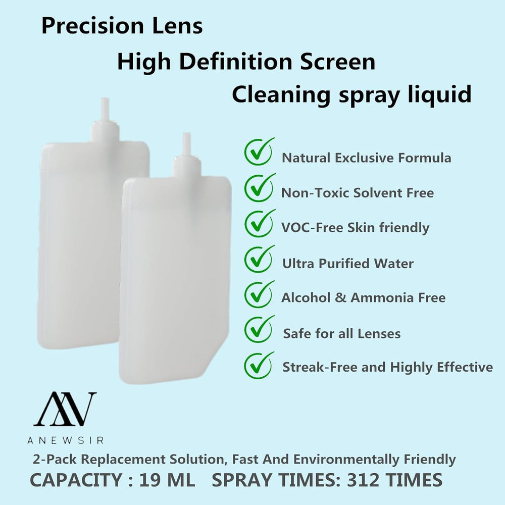 Compact travel-size glasses and screen cleaner