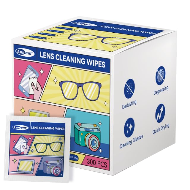 300-pack glasses cleaner wipes in individual sachets