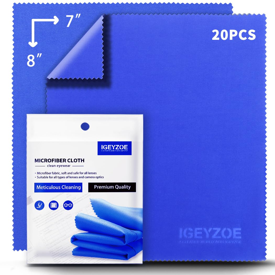 20-pack microfiber glasses cleaning cloths – ultra-soft and lint-free