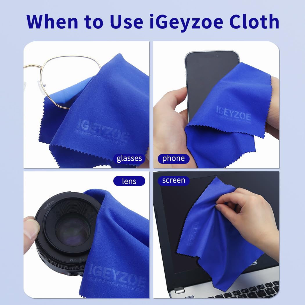 Cleaning cloths for eyeglasses and sunglasses – streak-free microfiber