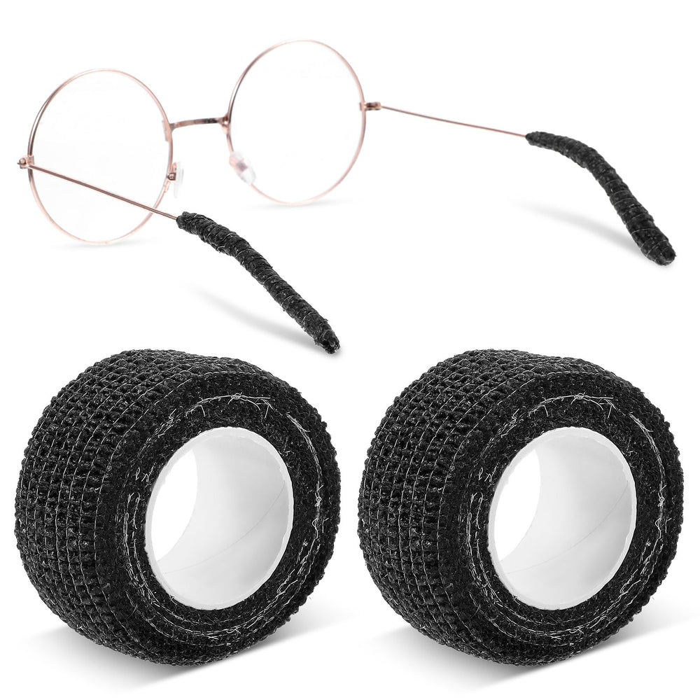 Black glasses ear cushion bandage product close-up