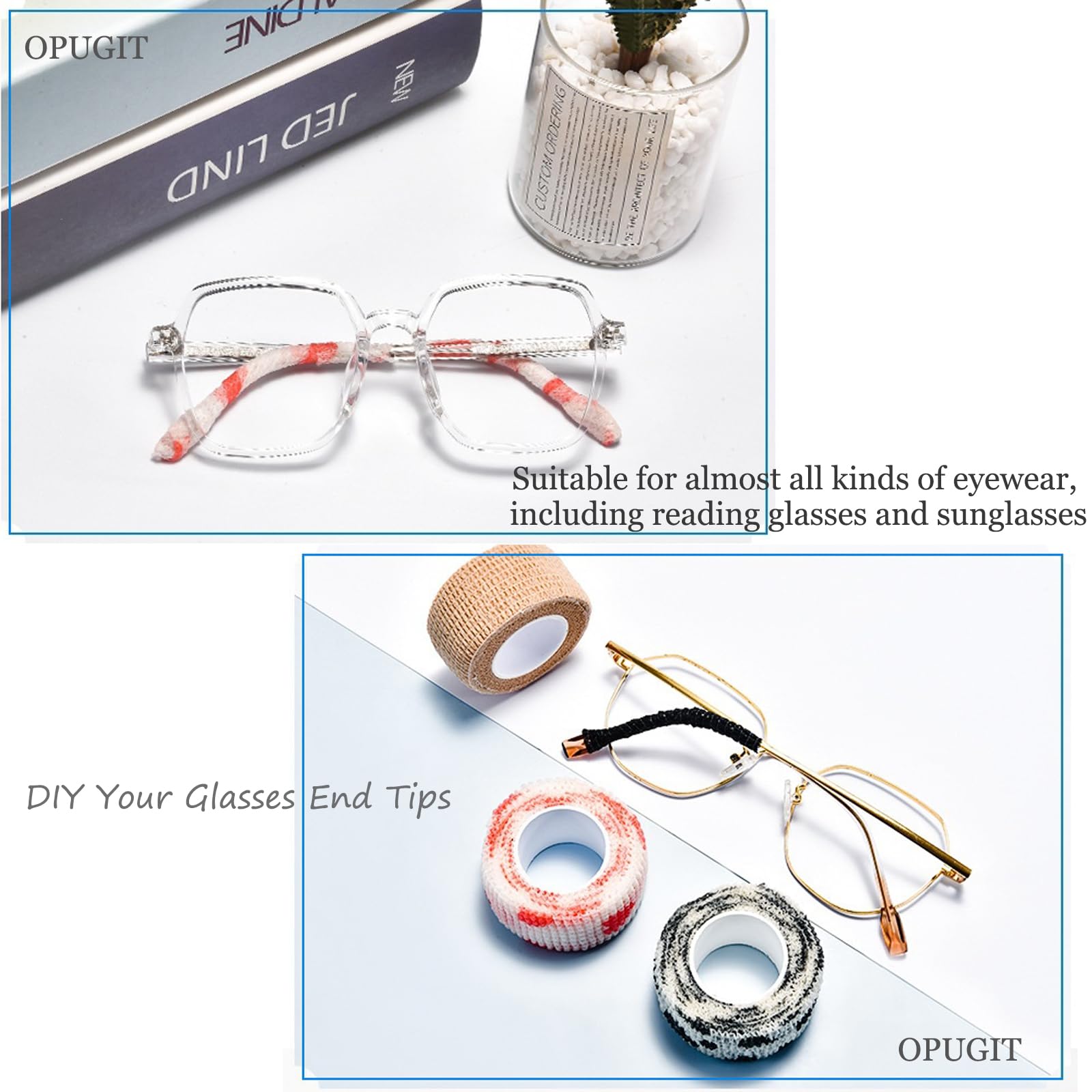 Fits most eyewear: reading glasses and sunglasses