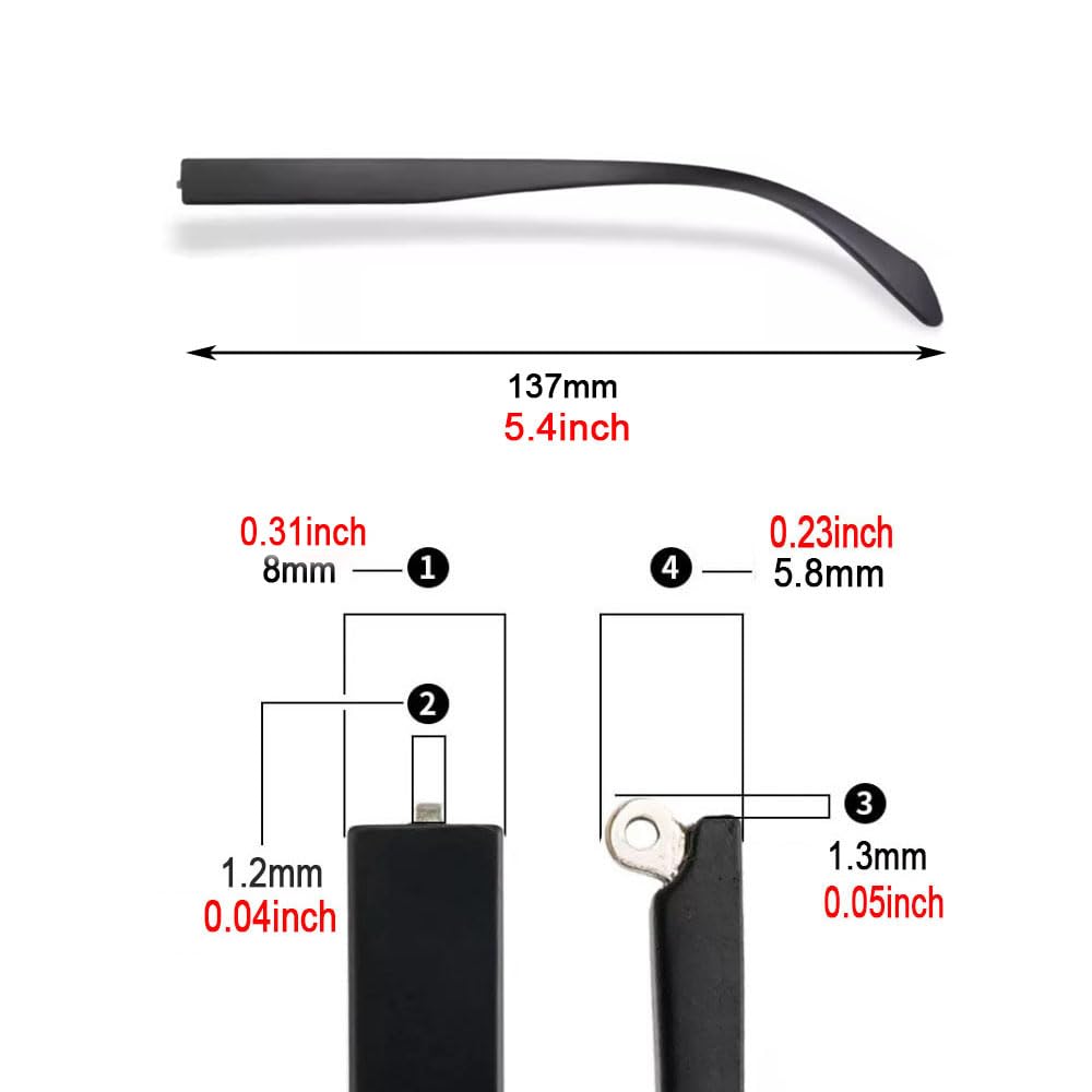 Close-up of hinge with 1.2mm thickness and 5.8mm depth
