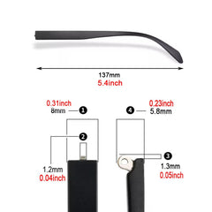 Close-up of hinge with 1.2mm thickness and 5.8mm depth