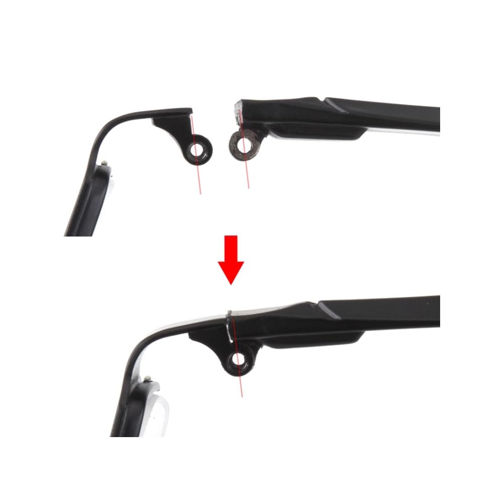 Temple arms measuring 5.35 inches (136mm) for replacement