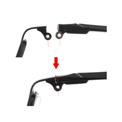 Temple arms measuring 5.35 inches (136mm) for replacement