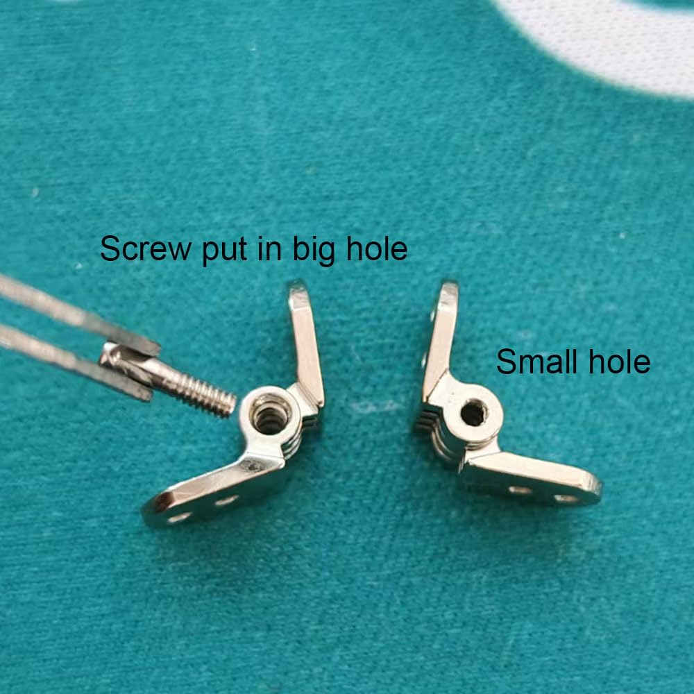 Close-up of hinge screw holes for 6.0mm hinges