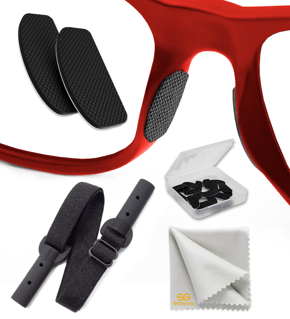 Six-pack silicone nose pads for glasses in black