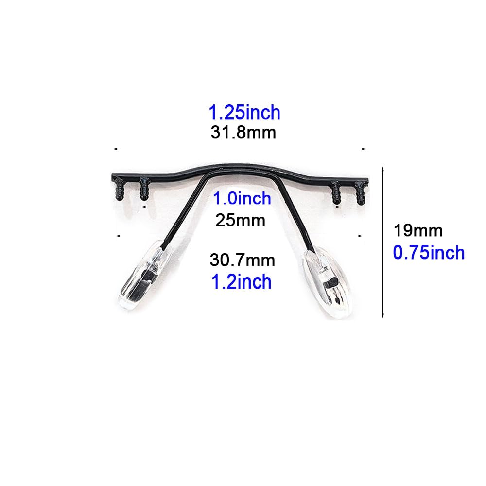 Replacement nose pad arm with screws for glasses - black