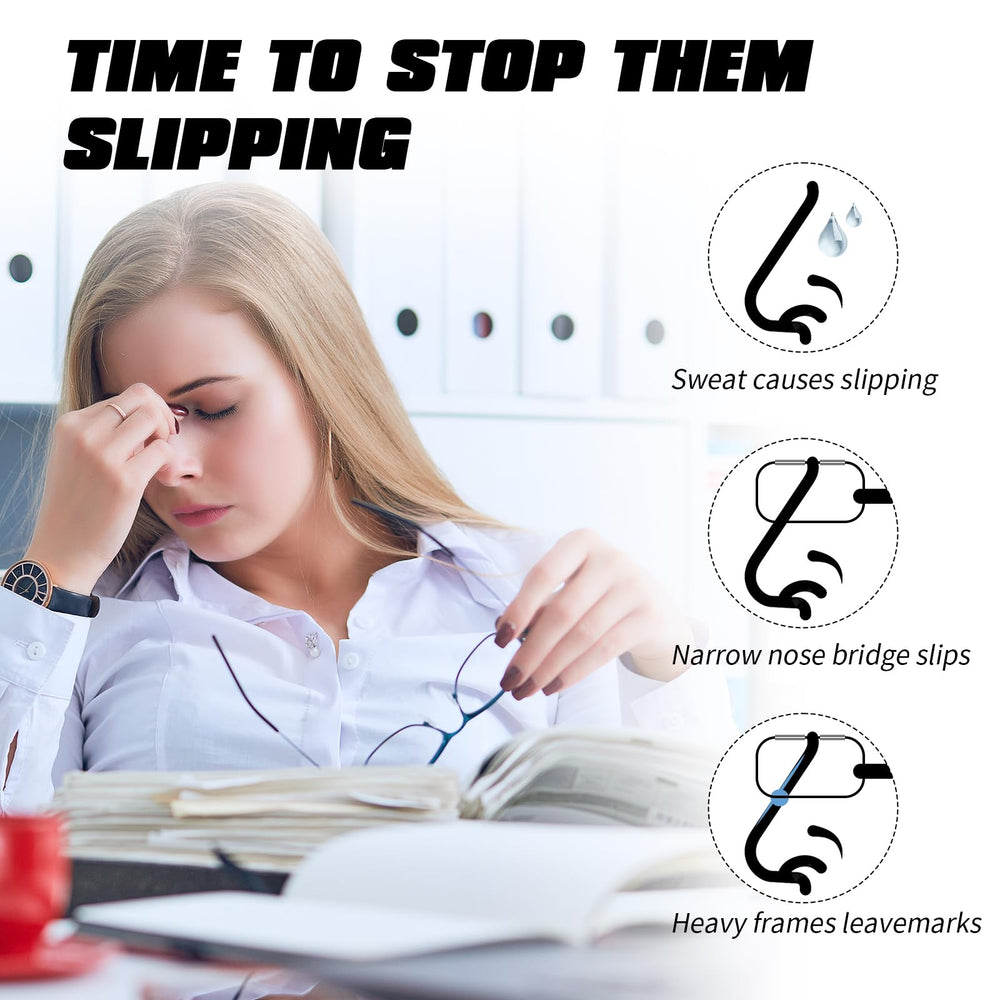 D-shaped skin-colored eyeglasses nose pad