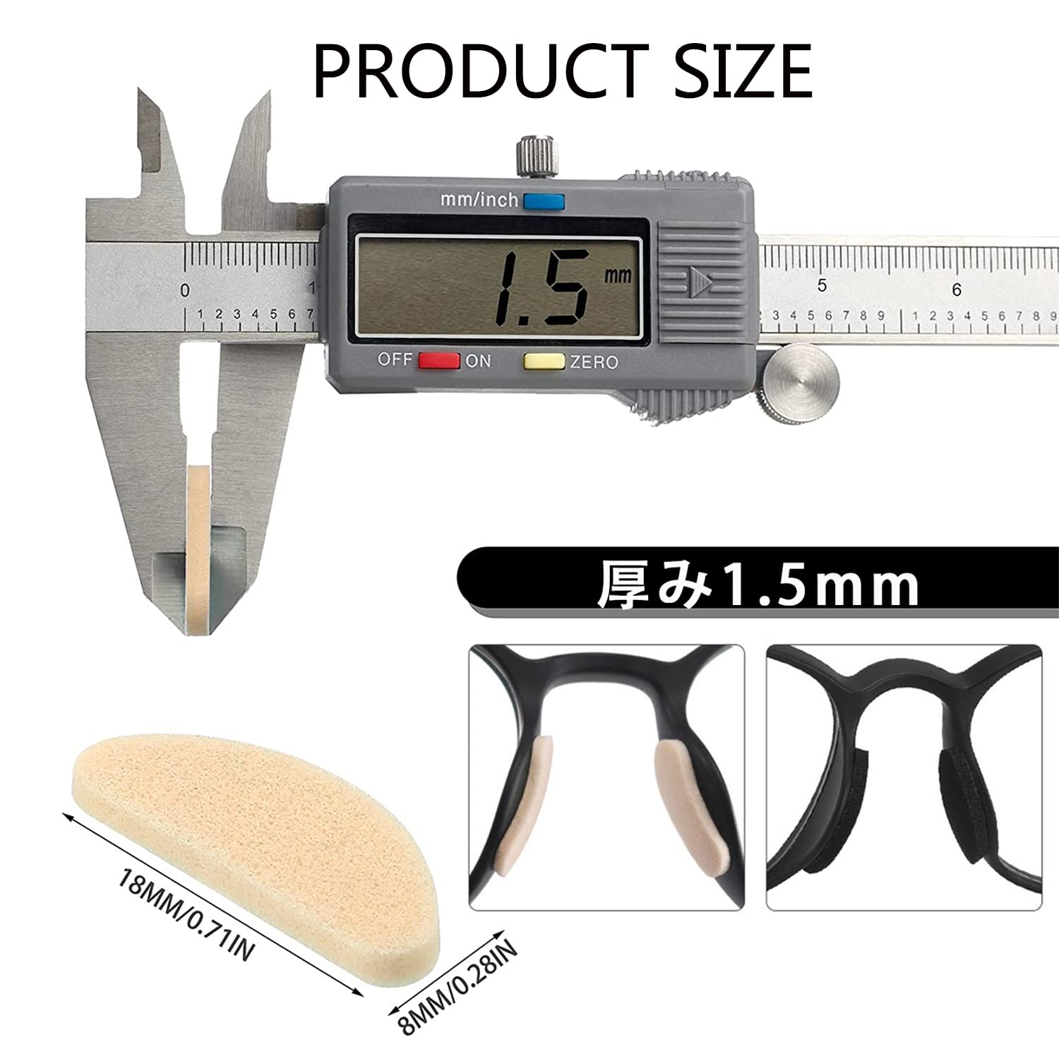 Box with 16 pairs of foam nose pads