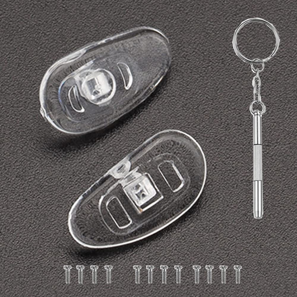 Screw-in mount type for secure, comfortable nose pad placement