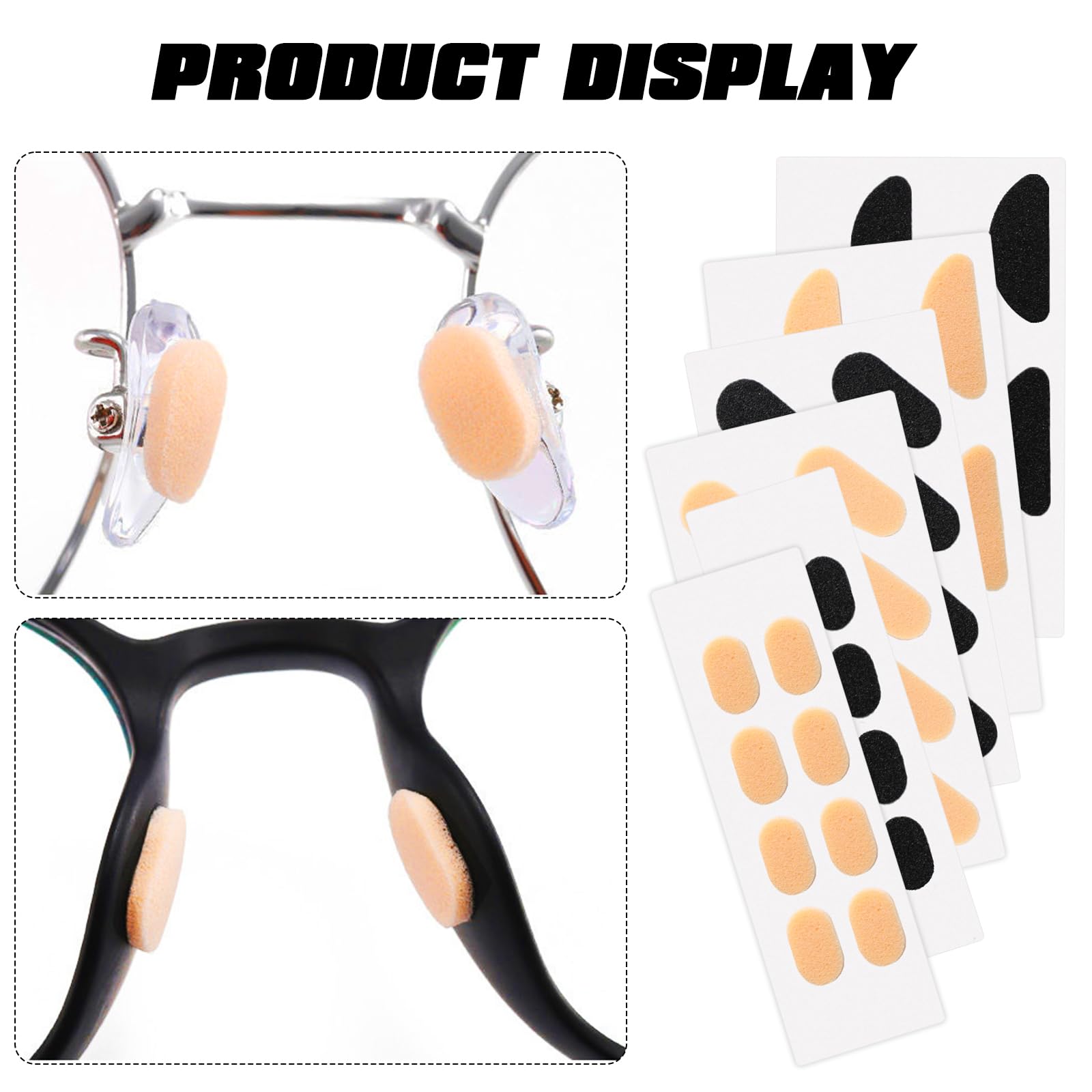 Teardrop skin-colored eyeglasses nose pad