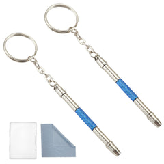 Omnful Glasses Repair Kit opened to reveal 5-in-1 mini screwdrivers and cleaning cloth