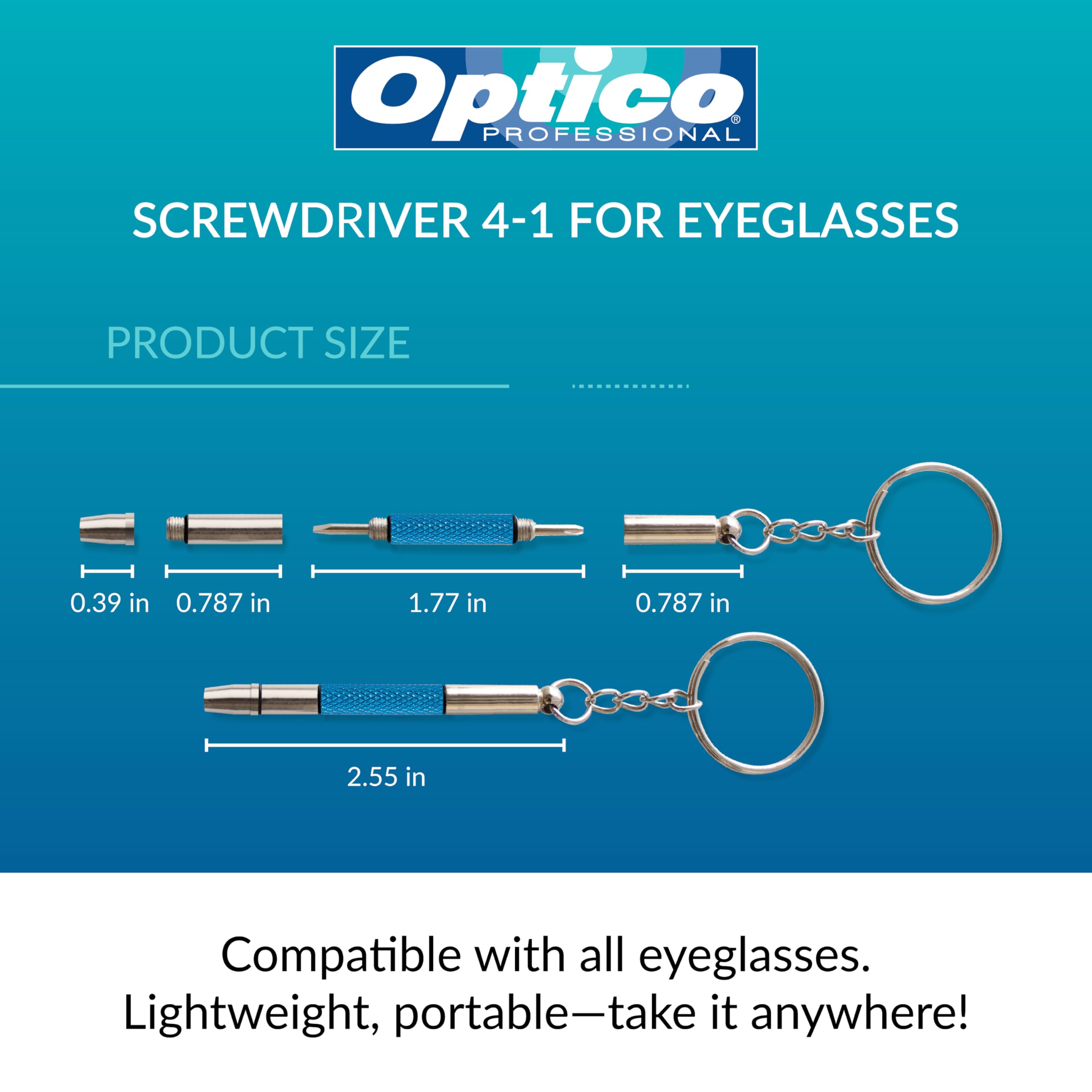 Durable stainless steel repair tool for eyeglasses and watches