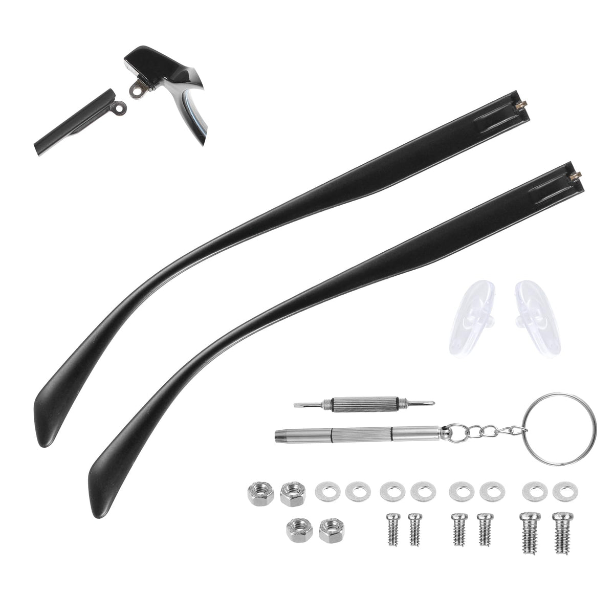 8mm wide TR90 glasses legs in black