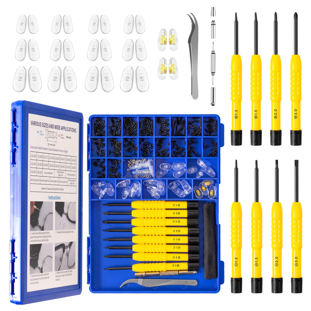 All-in-One magnetic glasses repair kit main components