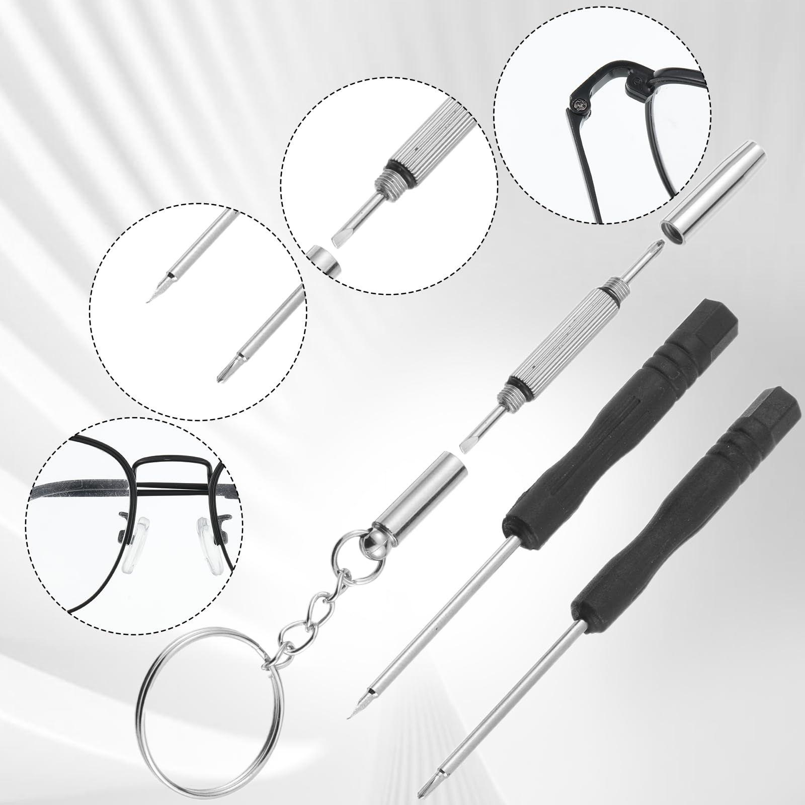 Plastic tweezers from the glasses repair kit