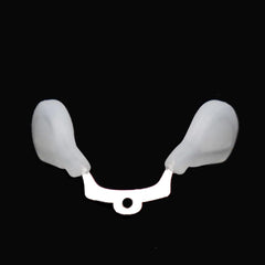 Saddle bridge nose pads for glasses in white, silicone U-shape