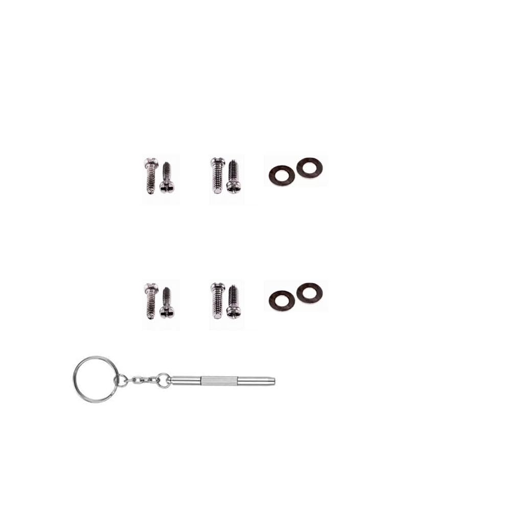 Gun metal color glasses self-tapping screws kit with 3 pieces and screwdriver