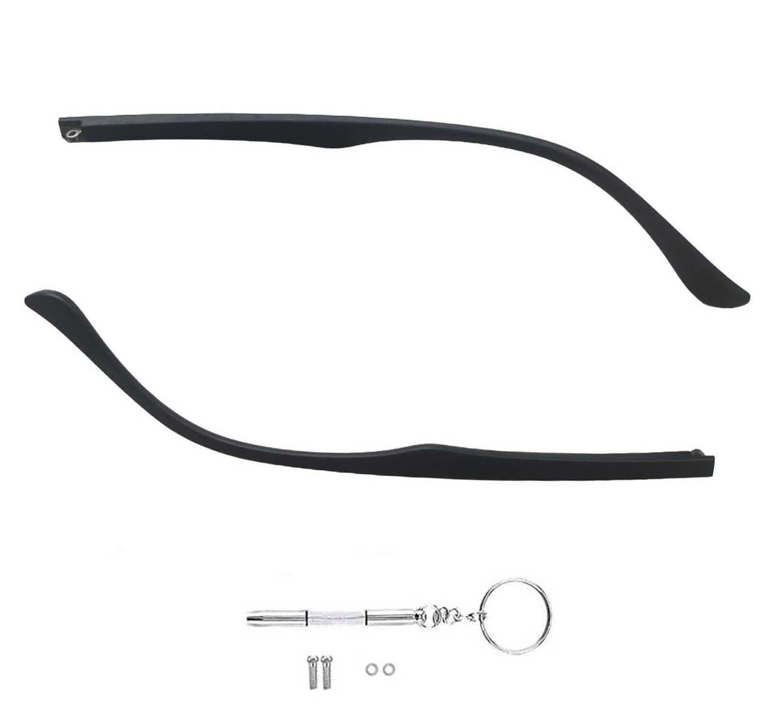 Black replacement glasses temple arms with screws