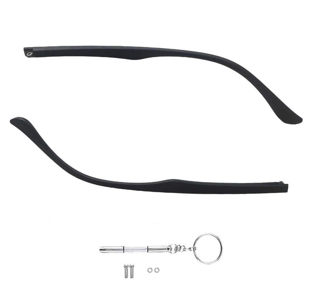 Black replacement glasses temple arms with screws