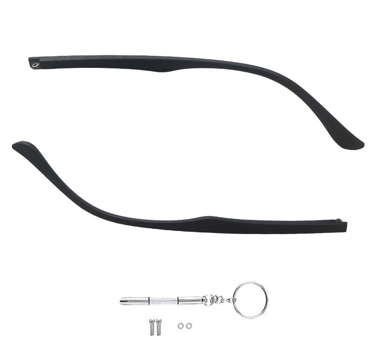 Black replacement glasses temple arms with screws