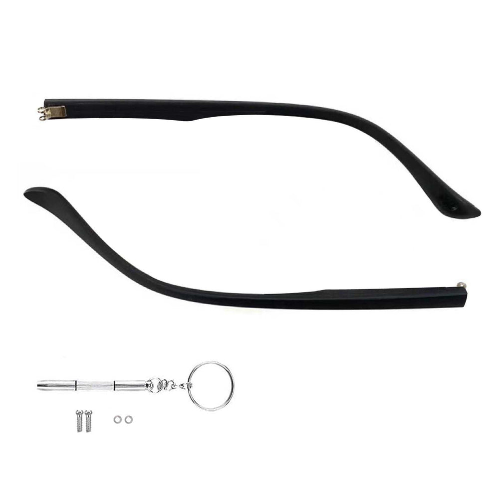 Black replacement temple arms for glasses