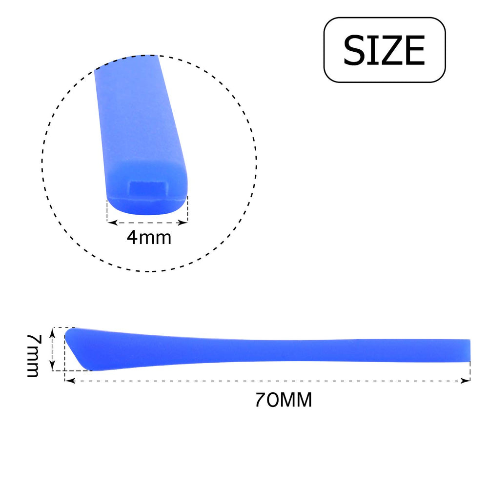 White silicone eyeglass temple tips anti-slip