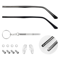 Black metal glasses replacement temple arm - universal fit