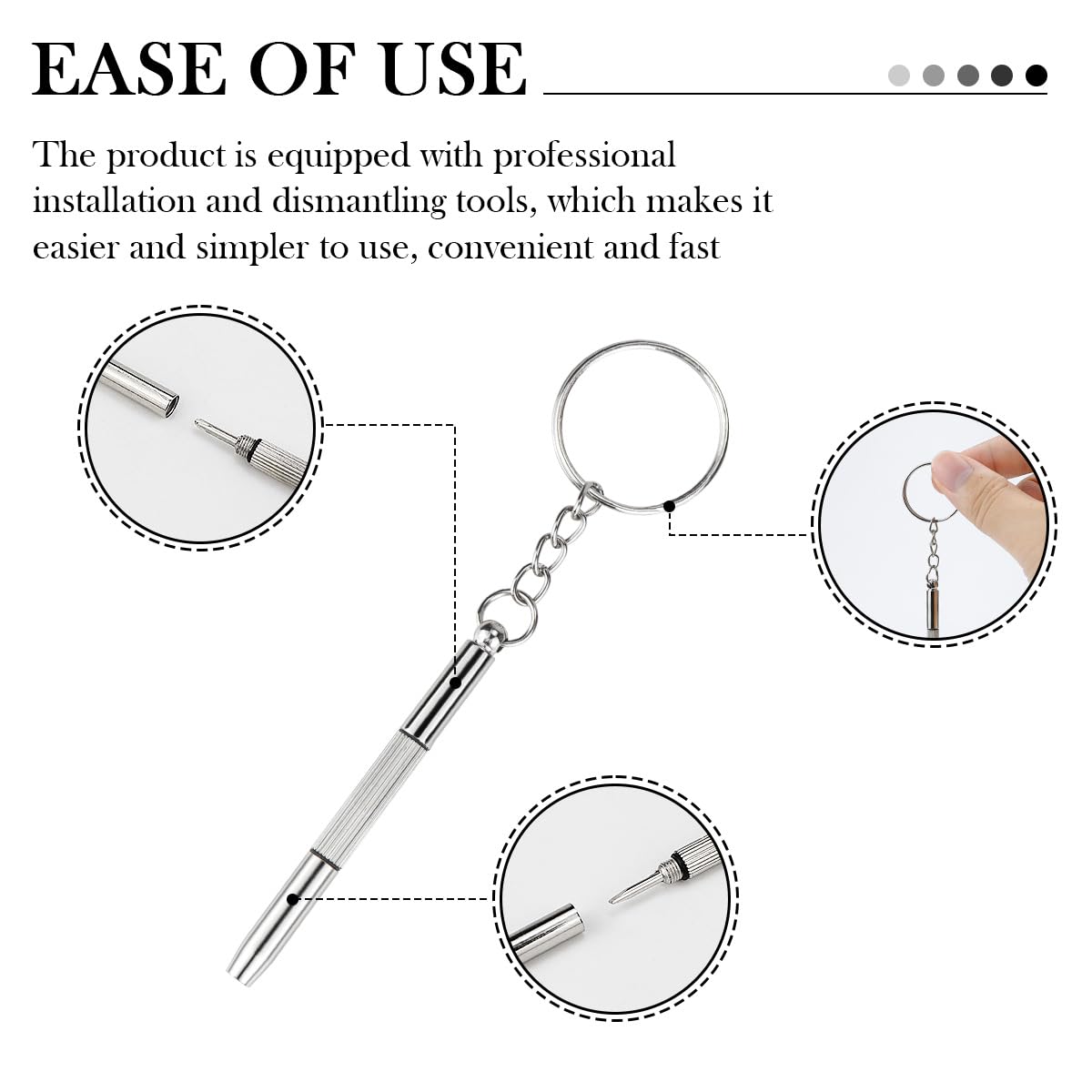 Anti-slip black metal eyeglass temple arm replacement