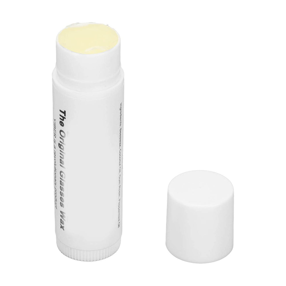 Beeswax glasses wax in an open container showing colorless, odorless formula