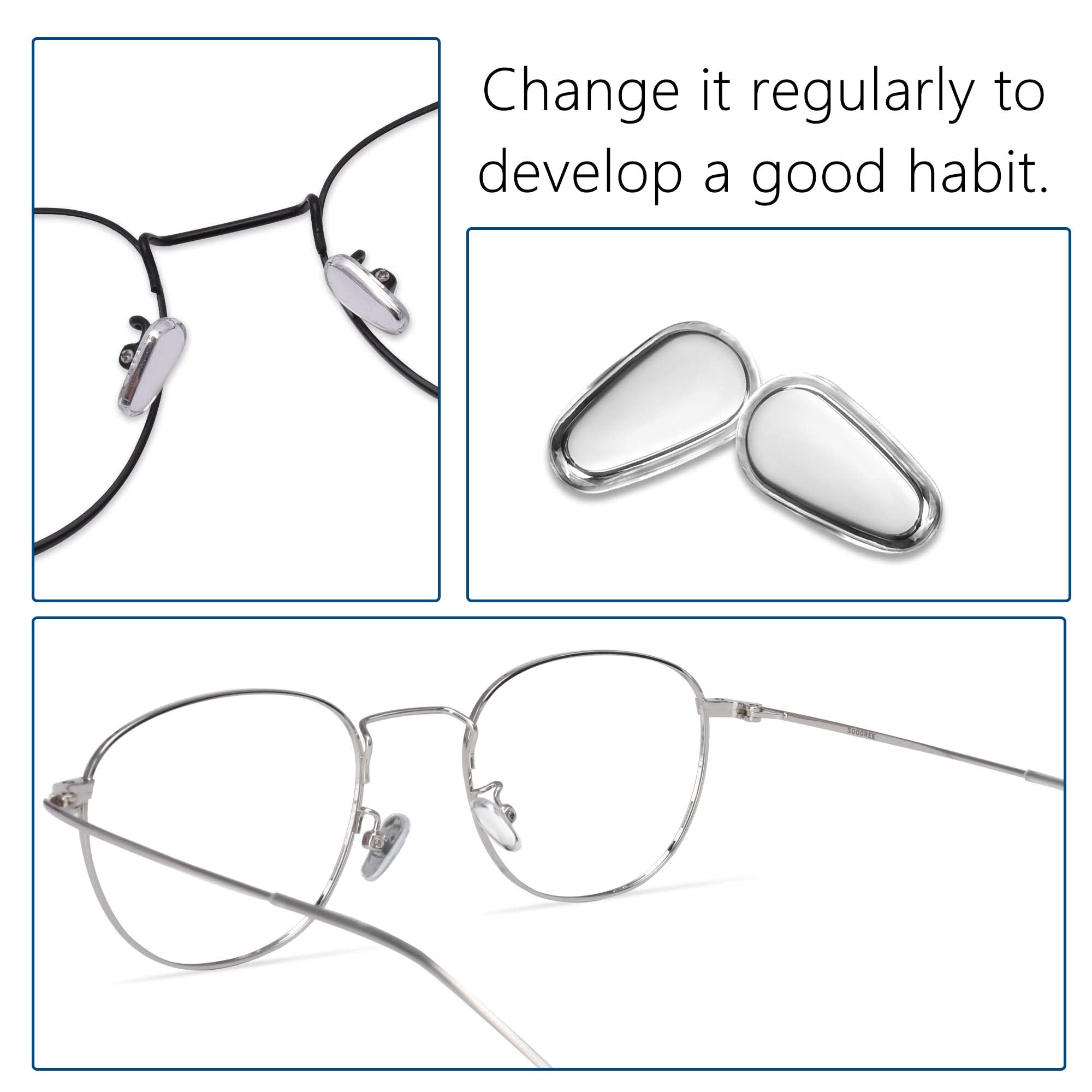 Glasses screws and micro screwdriver for screw-in nose pads