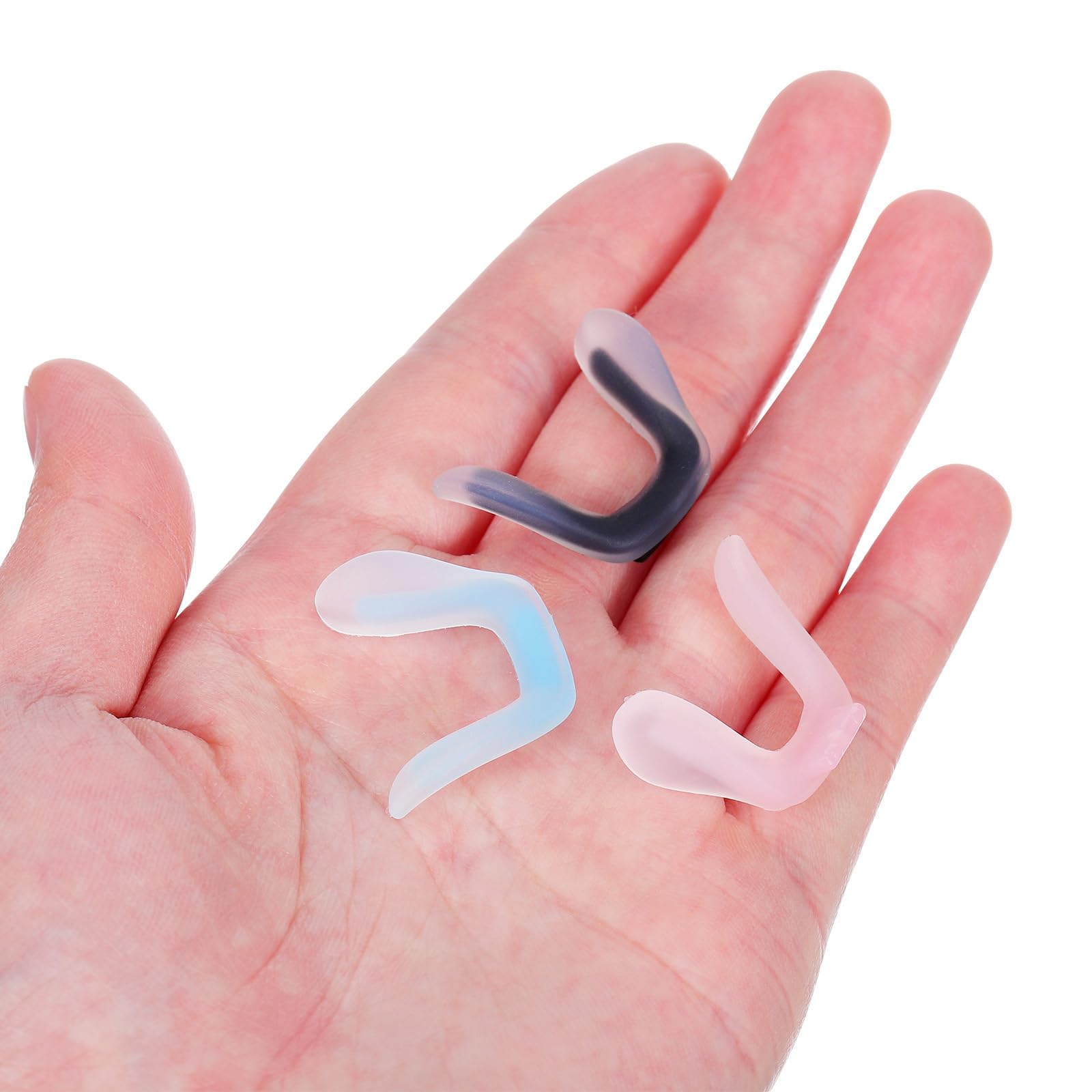 Plastic eyeglass nose pad detail