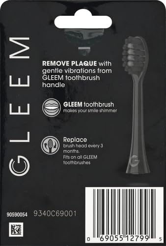 GLEEM toothbrush head attachment fitting onto handle
