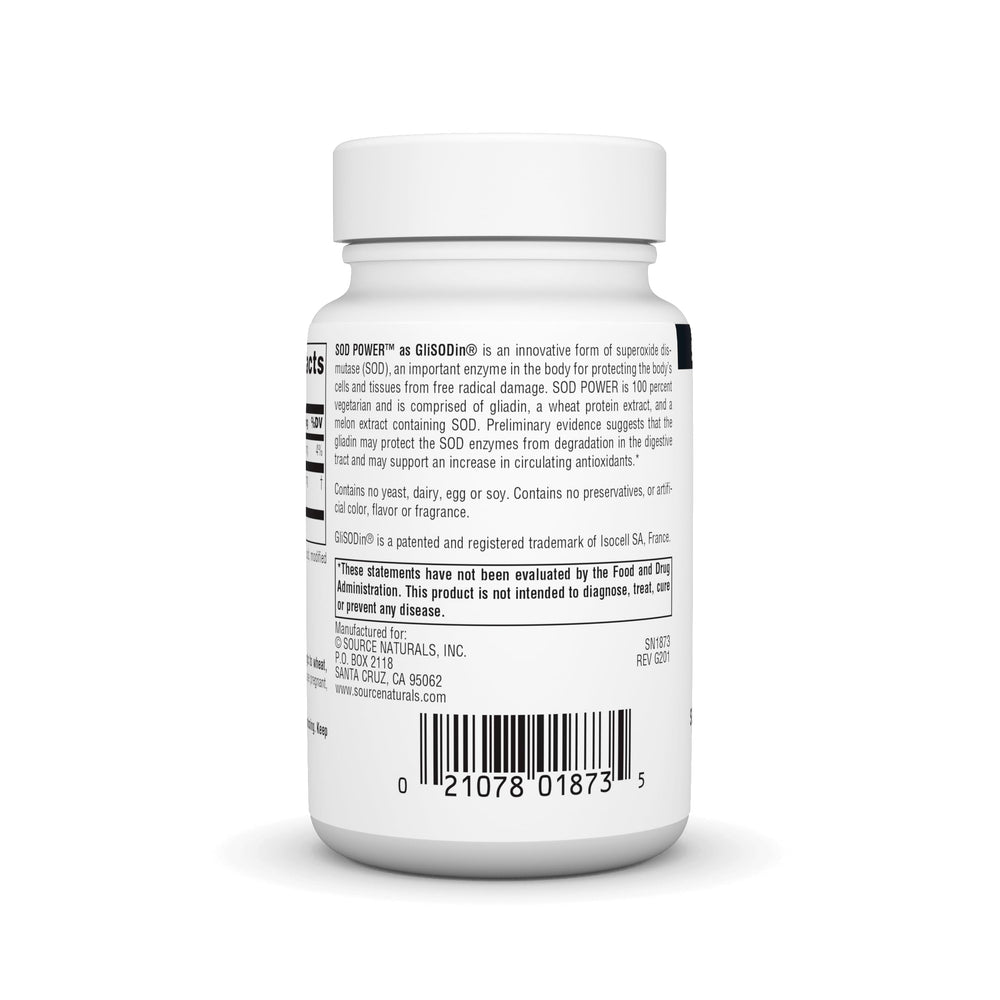 GliSODin formula image indicates enhanced SOD delivery with potential cellular protection.