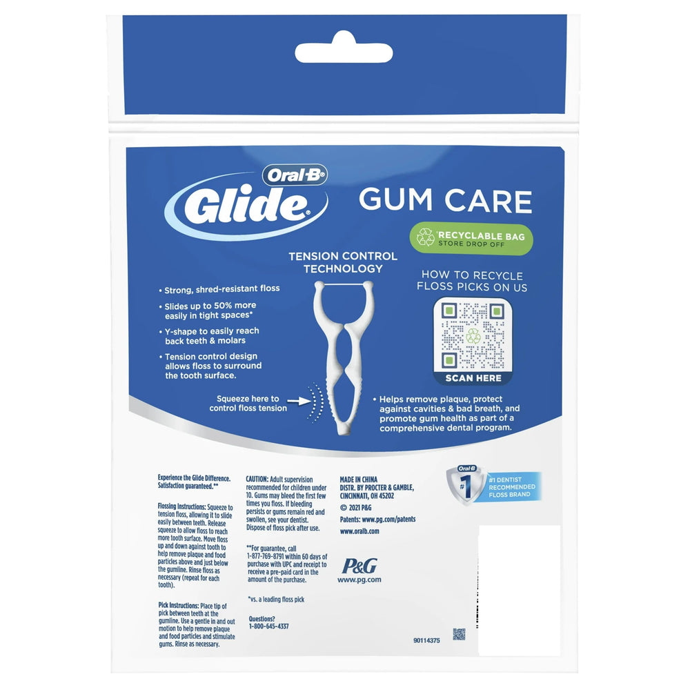 Close-up of GLIDE floss end