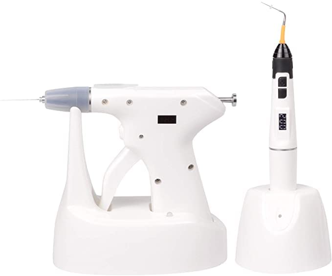 Gutta-percha obturation pen heated to 230°C