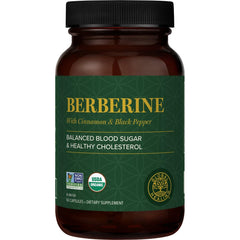 Global Healing Center Berberine 1200 mg bottle with Cinnamon and Black Pepper – 60 capsules