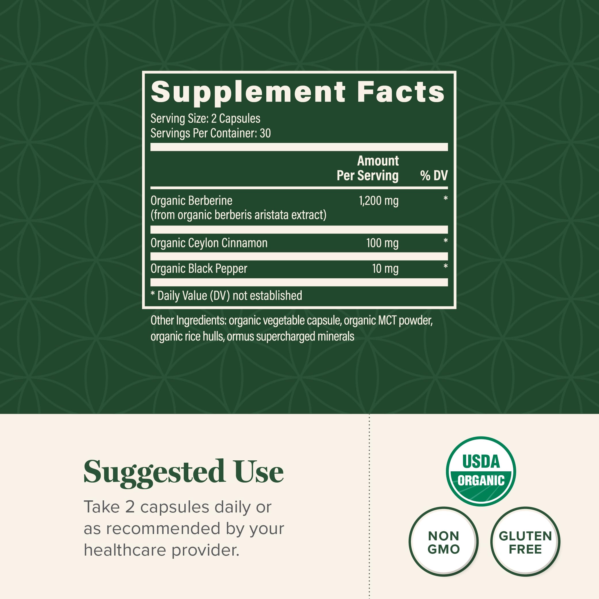 USA-made Berberine supplement packaging