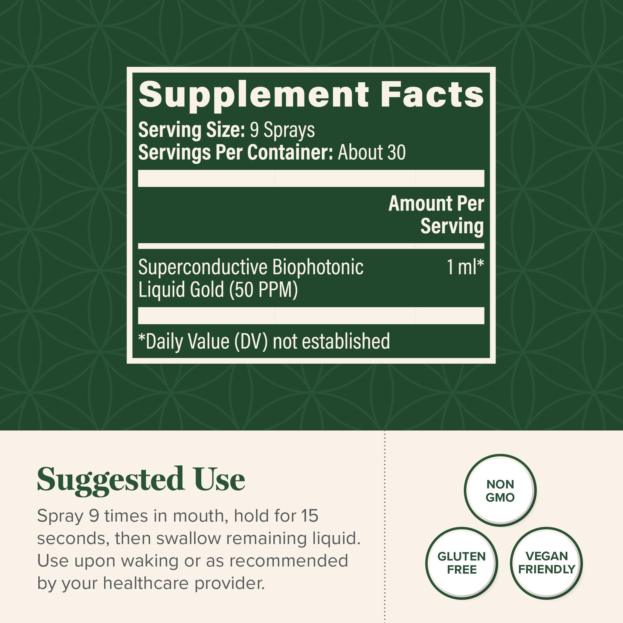 Product being sprayed from the bottle