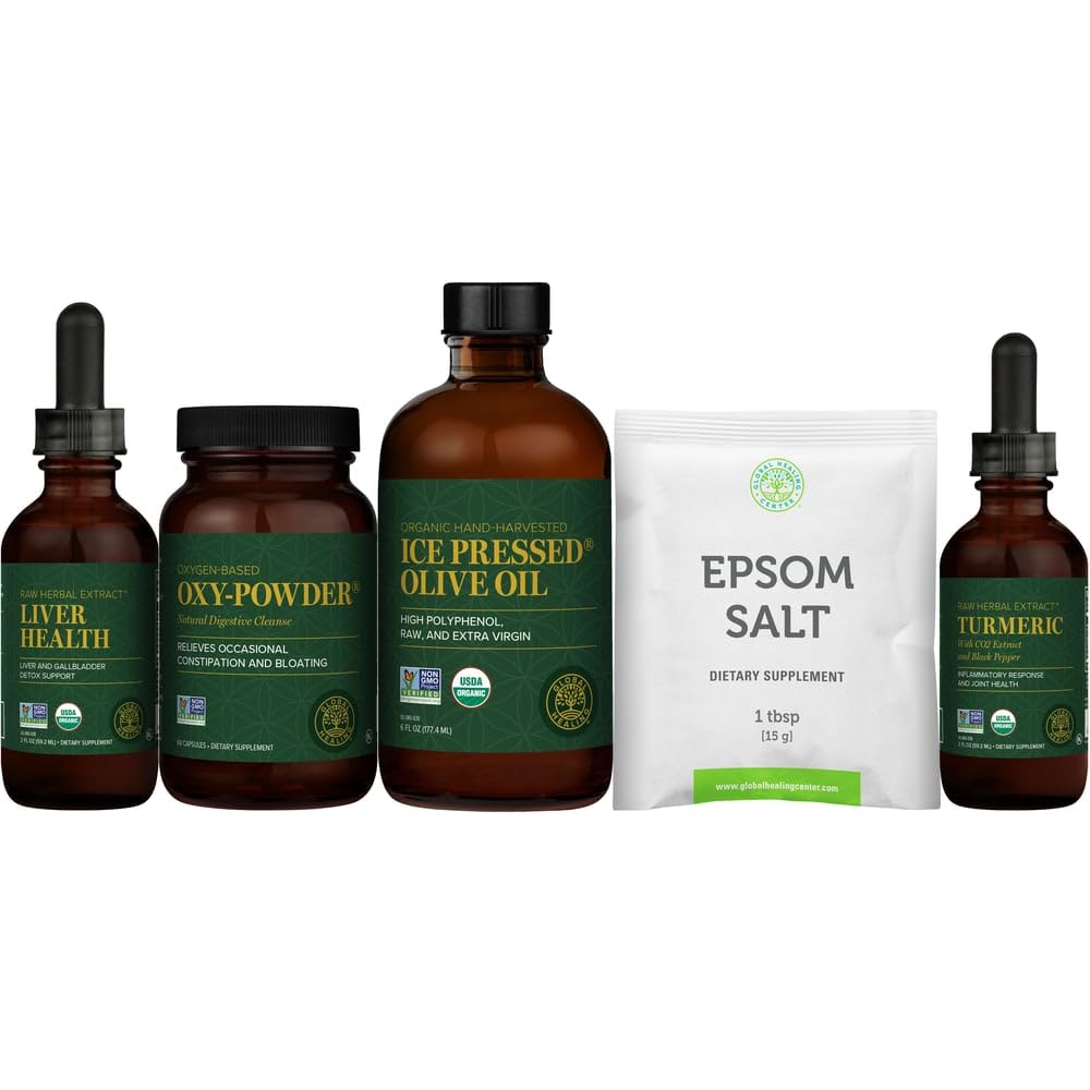 Global Healing Center Liver Cleanse Program bottle supports daily detox routines.
