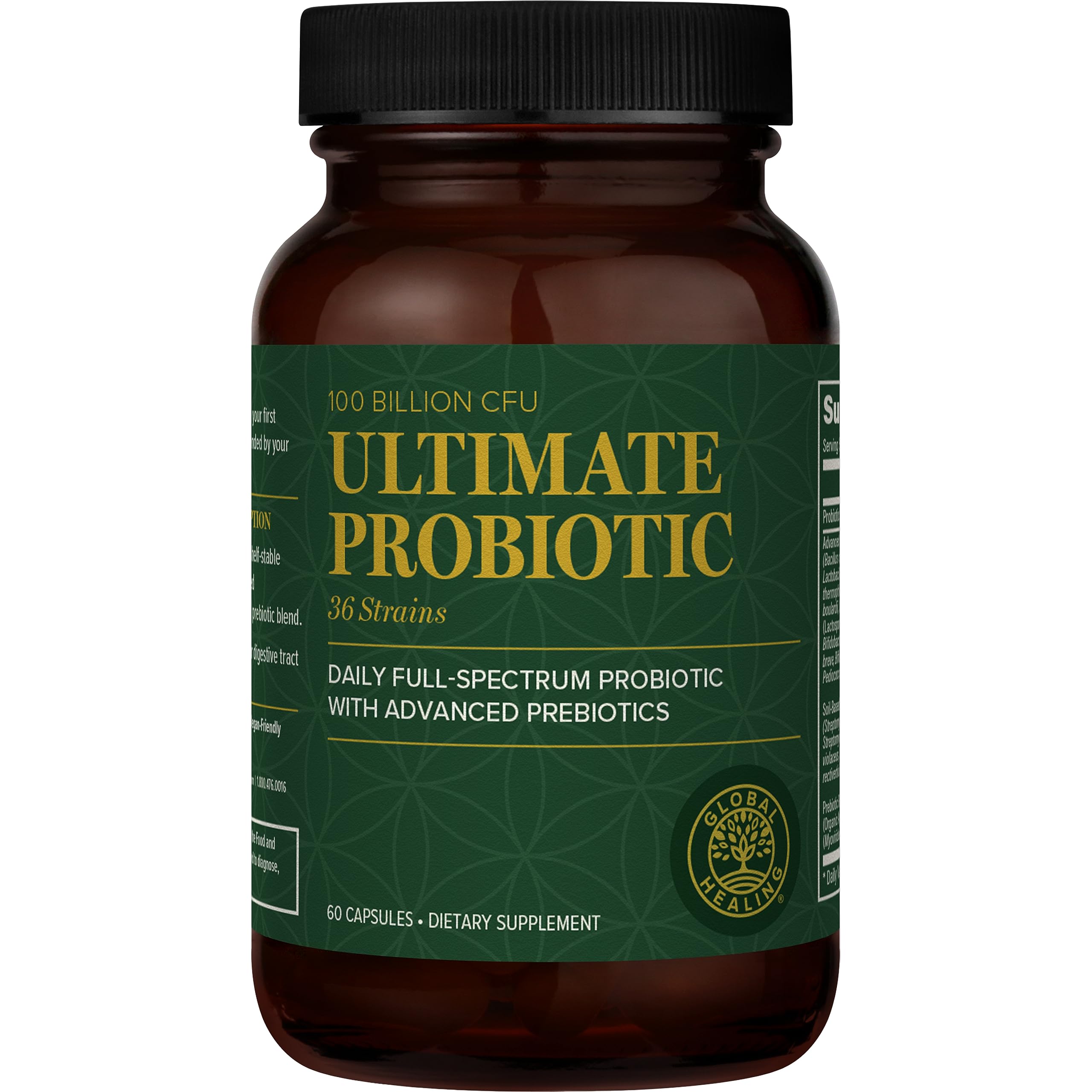 Global Healing Ultimate Probiotic Blend bottle with 60 capsules (hero image)