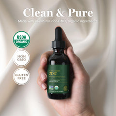 Global Healing Zinc Liquid packaging and dropper